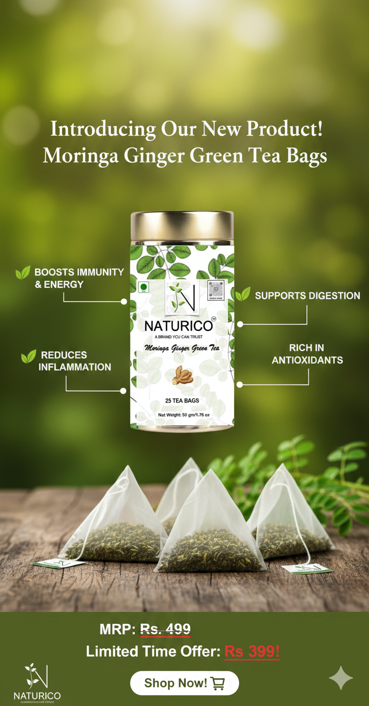 NATURICO TEA - MORINGA GINGER GREEN TEA
