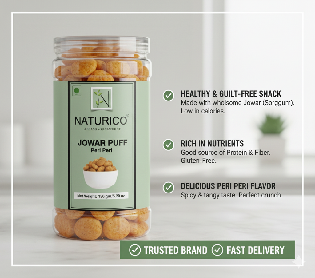 NATURICO JOWAR PUFFS - PERI PERI PUFFS