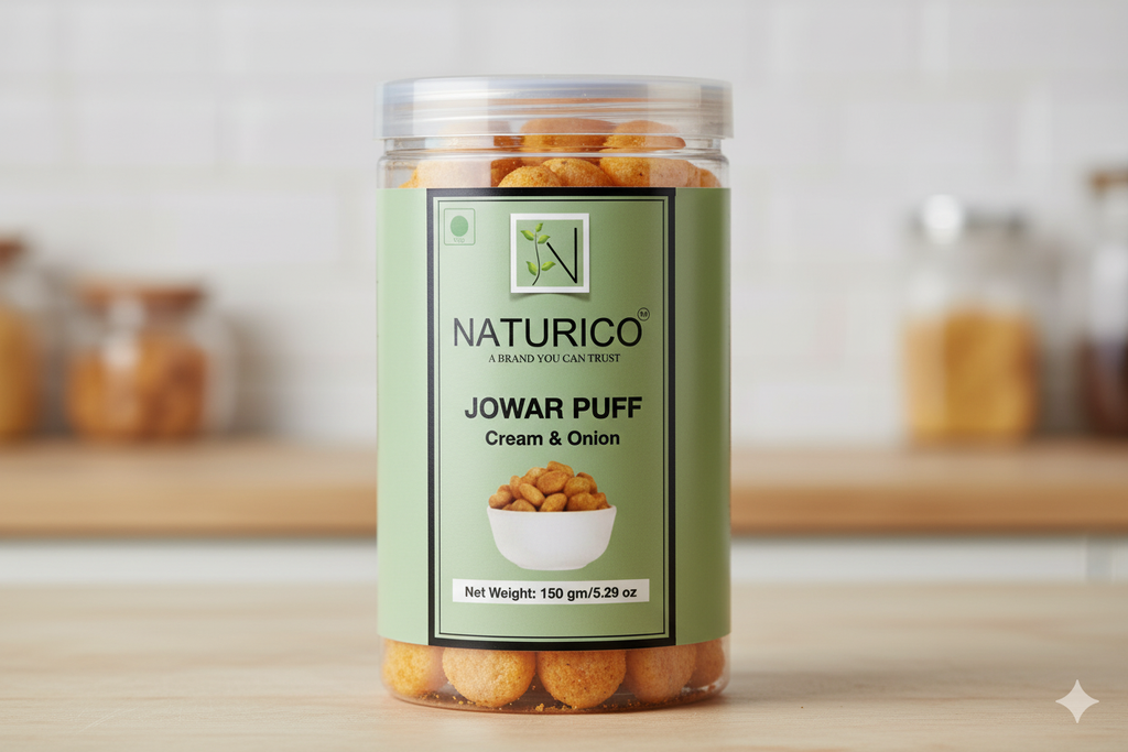 NATURICO JOWAR PUFFS - CREAM & ONION PUFFS