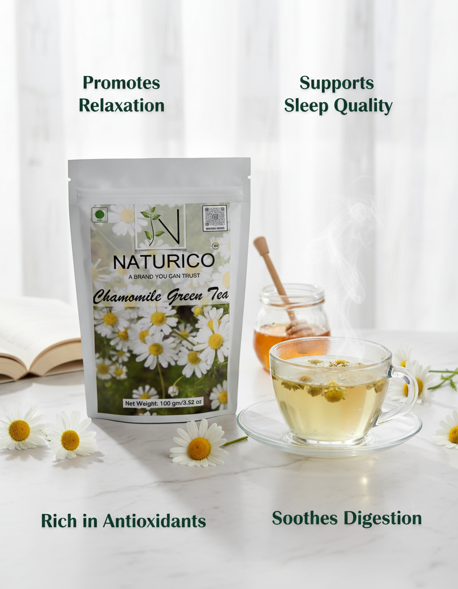 NATURICO TEA - CHAMOMILE GREEN TEA