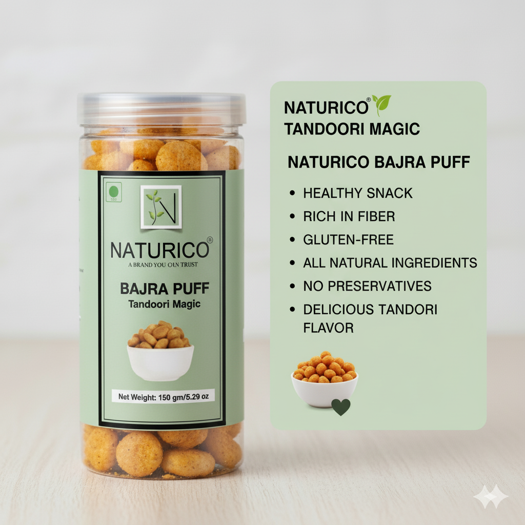 NATURICO BAJRA PUFFS - MAGIC MASALA PUFFS