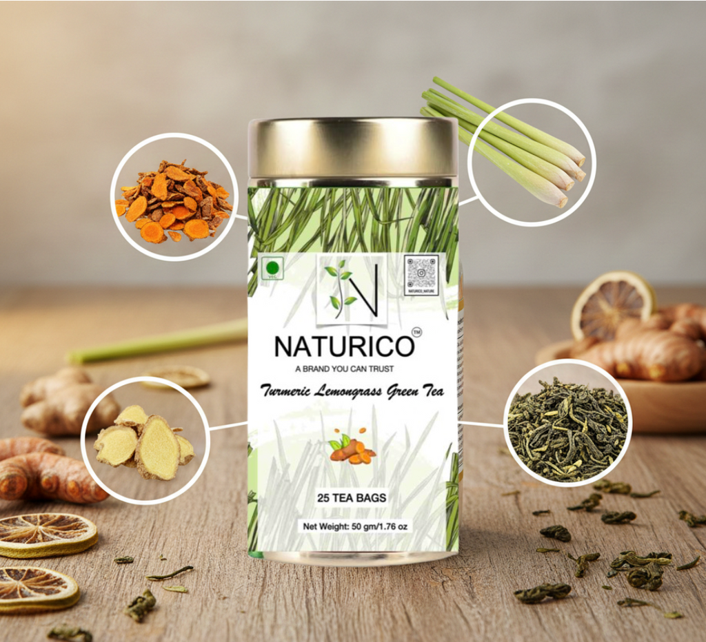 NATURICO TEA - TURMERIC LEMONGRASS GREEN TEA