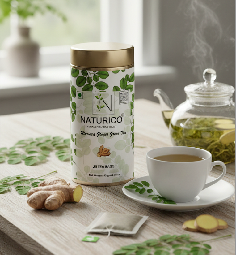 NATURICO TEA - MORINGA GINGER GREEN TEA
