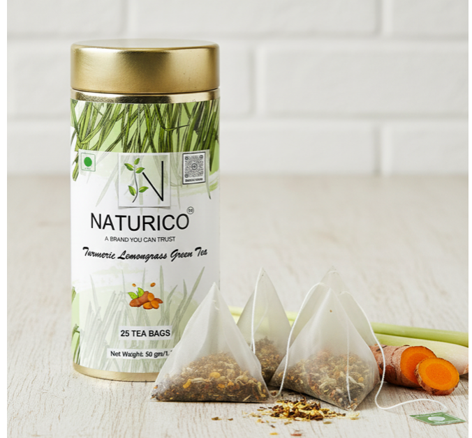 NATURICO TEA - TURMERIC LEMONGRASS GREEN TEA