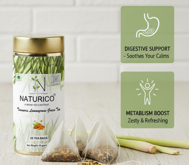 NATURICO TEA - TURMERIC LEMONGRASS GREEN TEA